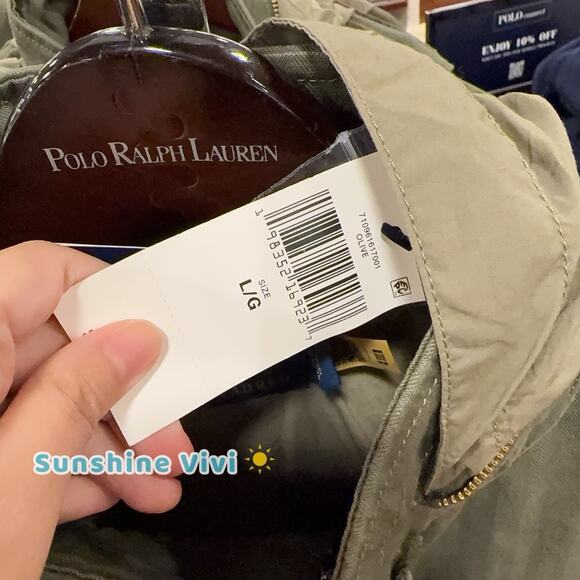 NWT Polo Ralph Lauren Men Iconic Field Jacket Hoodie Cotton Patches Olive large - Picture 9 of 9